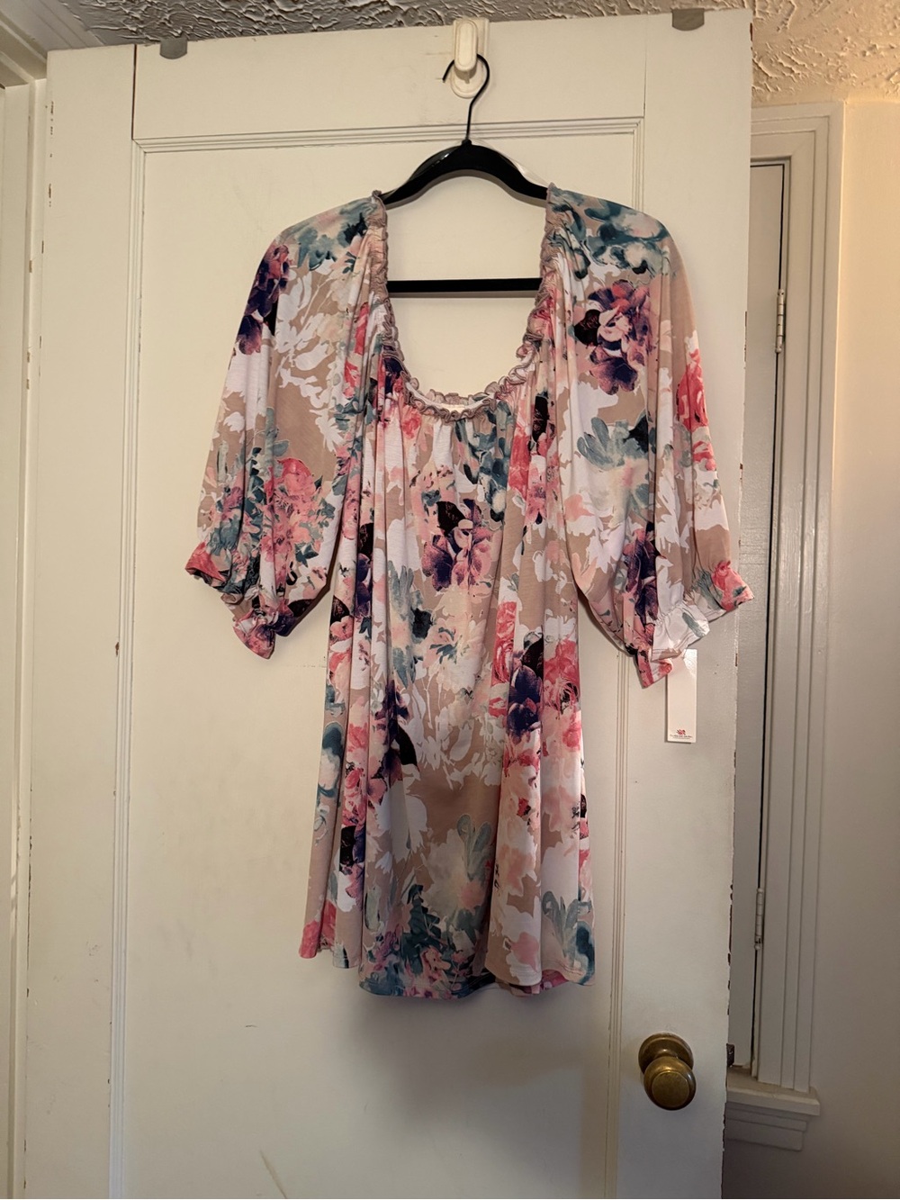 Sew In Love Floral Blouse in Beige, Pink, Teal